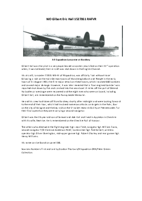 A preview of a PDF biography for Hall, Gilbert Eric
